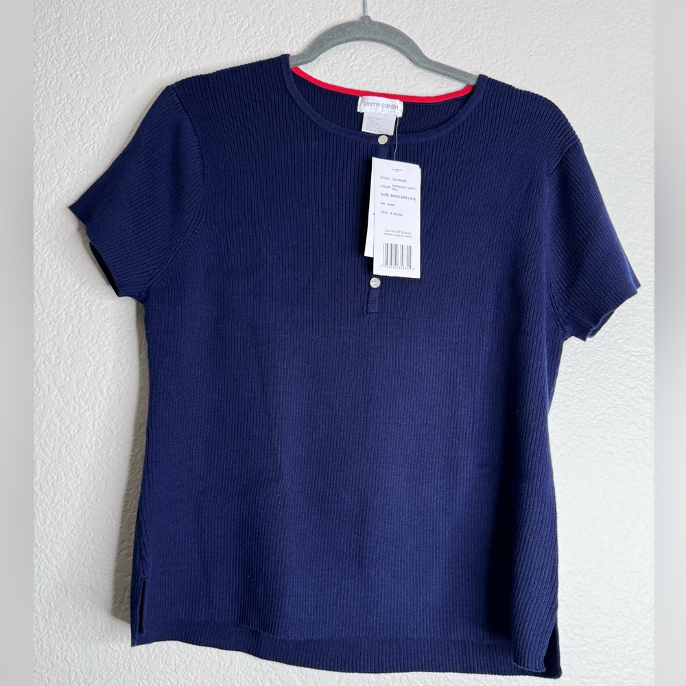 NWT Pierre Cardin Knit top size XL